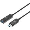 Manhattan Cavo Manhattan Ottico Attivo USB 3.2 Gen 2 SuperSpeed+ Active Optical USB A M/F 20m Nero