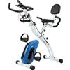 SPORTNOW Cyclette Pieghevole, Bicicletta Fitness 3 in 1 Silenziosa Connessa Bluetooth, 105x53,5x109 cm, Blu | Aosom Italy