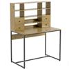HOMCOM Scrivania per Computer con 4 Cassetti, Scrivania con Contenitore e Scaffali Aperti, 105x60 cm, Legno Naturale | Aosom Italy