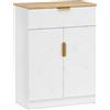 HOMCOM Credenza Moderna, Mobile Contenitore con Cassetto e Ripiano Regolabile, 60x32x82 cm, Bianco | Aosom Italy
