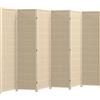 HOMCOM Paravento 6 Pannelli in Legno, Separatore di Ambiente Pieghevole, 270x180 cm, Legno Naturale | Aosom Italy
