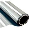 SEWACC Specchio bidirezionale per finestra unidirezionale, per la privacy diurna, controllo del calore, anti riflesso, per la casa, 200 x 40 cm, pellicola riflettente argento