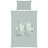 Herding babybest Set biancheria da letto per neonati, motivo reversibile Nordic Forest, federa 40 x 60 cm, copripiumino 100 x 135 cm, con cerniera e chiusura a busta, 100% cotone/renforcé