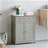 Bath Vida Priano Mobile da Bagno con 2 Cassetti e 2 Ante, Colore: Grigio, Grey 2 Drawer 2 Door Bathroom Cabinet