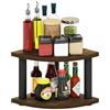 Furinno TURN-N-TUBE organizer da piano cucina, a 2 ripiani scaffale organizer angolare da piano, scaffale angolare, per cucina, dispensa, organizer e contenimento, Pino ambra