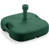 MA MAISON Base Supporto Ombrellone da Giardino 45X45X16h CM - in PP, capacità 18L, con Maniglie, Diametro Tubo 21-33mm, da Esterno, Resistente, da Riempire - Colore (Verde)