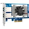 QNAP QXG-10G2T Adattatore di Rete PCIe 10GBASE-T 2x RJ45 Gigabit Ethernet Verde