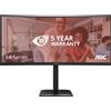 Aoc Monitor PC Curvo 34" UltraWide QHD LCD 3440 x 1440 Pixel Nero CU34E4CV E4 AOC