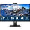 Philips MON 32 IPS 4K WEBCAM MIC. HDMI DP 329P1H/00 USB C 3.1 PIVOT REG ALTE