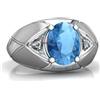 Artik Jewels Anello In Argento Sterling 925 Con Gemma Di Topazio Blu Naturale Per Uomo AJ403