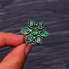 Fatto a mano Anello gioiello in argento sterling 925 con pietra preziosa diopside cromata ...
