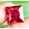 20.20 CT Naturale Sangue Rosso Rubino Quadrato Certificato Mozambico Fantastico