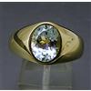 Artik Jewels Anello In Argento Sterling 925 Placcato Oro Con Gemma Topazio Blu Naturale AJ377