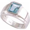 Artik Jewels Anello In Argento Sterling 925 Con Gemma Di Topazio Blu Naturale Per Uomo AJ344