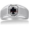 ArtikJewels Riscaldato Zaffiro Blu Gemma Con 925 Anello Argento Sterling per Uomo AJ300