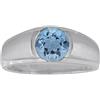 Artik Jewels Anello In Argento Sterling 925 Con Gemma Di Topazio Blu Naturale Per Uomo AJ583