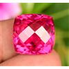 Gemscopious 23.45Ct Naturale Rosso Rosa Rubellite Tormalina Certificato Cuscino Dama Gemma