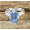 Acquamarina 9.15 KT Smeraldo Cut Natural Gemma Anello Certificata Ringraziamento
