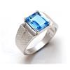 Artik Jewels Anello In Argento Sterling 925 Con Gemma Di Topazio Blu Naturale Per Uomo AJ430