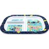 STOR Piatto Bambini Stitch 3 Scomparti, 772ml Plastica Senza BPA, Microonde, Stoviglie Pappa Neonati