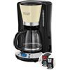 Russell Hobbs Caffettiera Digitale Programmabile con Timer 24h, Display LCD, Filtro Lavabile, Piastra Riscaldante, Caraffa in Vetro 1,25 L, Acciaio Inossidabile - 24033-56