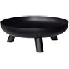 Cook'in Garden - Braciere da giardino in acciaio, grande vasca con piedi stabili, resistente alle alte temperature, focolare da esterno per terrazza, robusto e durevole, nero
