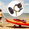 Carrello per kayak pieghevole, robusto, con ruote solide, portatile e