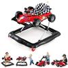 FANTASK Girello pieghevole 4 in 1 con altezza regolabile, con volante e carillon, carrello con ruote per bambini dai 6 ai 18 mesi