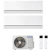Samsung Condizionatore Climatizzatore Samsung Dual Split Inverter Windfree Première+ Plus R-32 9000+12000 BTU Essential White Wi-Fi Integrato Con AJ040TXJ2KG/EU 9+12
