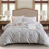 EAVD Fresh Blue Floral Duvet Cover Queen Soft 100% Cotton Garden Floral Aesthetic Bedding Set with 2 Pillowcases Cottagecore Botanical Duvet Cover with Zipper Closure