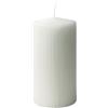 Cereria Di Giorgio - Candela Doric Scanalata - Colore Bianco Cloud - Diametro 7 cm Altezza 15 cm - Con Sacchetto Regalo - Artigianale