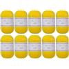Utopia Crafts JOY - Filato per lavorare a maglia e all'uncinetto, morbido, facile da pulire, 100% poliacrilico, 10 gomitoli da 50 g, 150 m (mais giallo)
