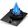 Generico Fornello A Gas Monofuoco, Padella Ad Alta Calore Da 5,2 KW A 9 Cavità, Piano Cottura GPL/Naturale For Uso Domestico, Timer Indipendente 180 Minuti E Protezione Guasto Della Fiamma(NG)