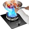 Generico Fornello A Gas A Fuoco Singolo NG/GPL, Fornello Ad Alta Efficienza A 9 Cavità Da 5,2 KW Con Pannello In Vetro Temperato, Portapentole Antivento E Protezione Di Sicurezza(LPG)