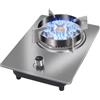 Generico Fornello A Gas Monofuoco Da 43 Cm, Appoggio In Acciaio Inossidabile, A A Fiamma Alta A 9 Camere 7,2 KW, Con Protezione Contro La Guasto Della, For Uso Interno Esterno(LPG)