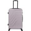 TOTTO - Valigia Rigida Media, Modello Bazy, 46 x 68 x 26 cm, Capacità 81 L, Elevata Resistenza agli Urti, Ruote 360º, Maniglia Telescopica, Cinghie di Compressione Interne, Lucchetto TSA, Glitter Rosa