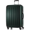 HAUPTSTADTKOFFER - ALEX - Bagaglio a mano con scomparto per laptop, Valigia rigida, Trolley espandibile, 4 doppie ruote, TSA, 55 cm, 42 litri, Dark Verde