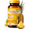 Nutrea PRO Bromelina Forte Drenante 5000 Gdu con Tarassaco 120cps | Gambe Pesanti