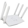 Plyisty Router Wireless LTE, WiFi6 4G CPE 300MBPS 6 Antenne Internet Router con Slot della Scheda SIM, Collega Fino a 32 Dispositivi, Connessione LTE Veloce, Streaming Senza Cuciture