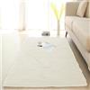 ADUODAO Tappeto soffice per camera da letto, grande tappeto con fondo antiscivolo, moderno, per cameretta dei bambini, area giochi per interni, tappeto shaggy per comodino (60 x 120 cm, beige)