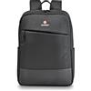 NGS Monray Sacks Venture Black - Zaino per laptop fino a 15,6 pollici, poliestere resistente all'acqua, scomparto imbottito, tasca anteriore e laterale, cinghie imbottite, nero