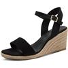 Tamaris Donna sandalo con zeppa nero 40 EU
