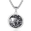 REDSUN Collana Toro con Segno Zodiacale 925 Argento Sterling 12 Costellazione Catena Zodiaco Astrologia Ciondolo Segno Zodiacale Collana per Uomini Donne