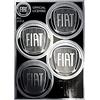 Fiat Adesivi Ufficiali 4 Loghi Black da 48 mm, 94 x 131 mm