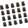 A ABSOPRO Dado Convesso M6 Nero 20 Pz Per Moto Gomma E Metallo | Filettatura 6Mm, Gambo 11X13Mm, Testa 13Mm, Utilizzato Per Fissaggio Parabrezza, Carene, Parafanghi, Paraurti.