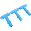 BTOSEP Set di 3 impugnature a T con design ergonomico per un migliore controllo dello sterzo durante kayak e canoa, materiale PP resistente, 11,5 x 8,5 x 2 cm (blu)