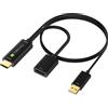 Techly ICOC HDMI-DP12A60 cavo e adattatore video HDMI tipo A (Standard) DisplayPort Nero