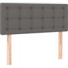 vidaXL Testiera Grigio 80x5x78/88 cm Pelle finta