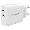 Nevox Alimentatore Nevox Dual USB-C 45W, ws (bianco)
