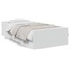 vidaXL Giroletto con cassetti bianco 100x200 cm in materiale ligneo
